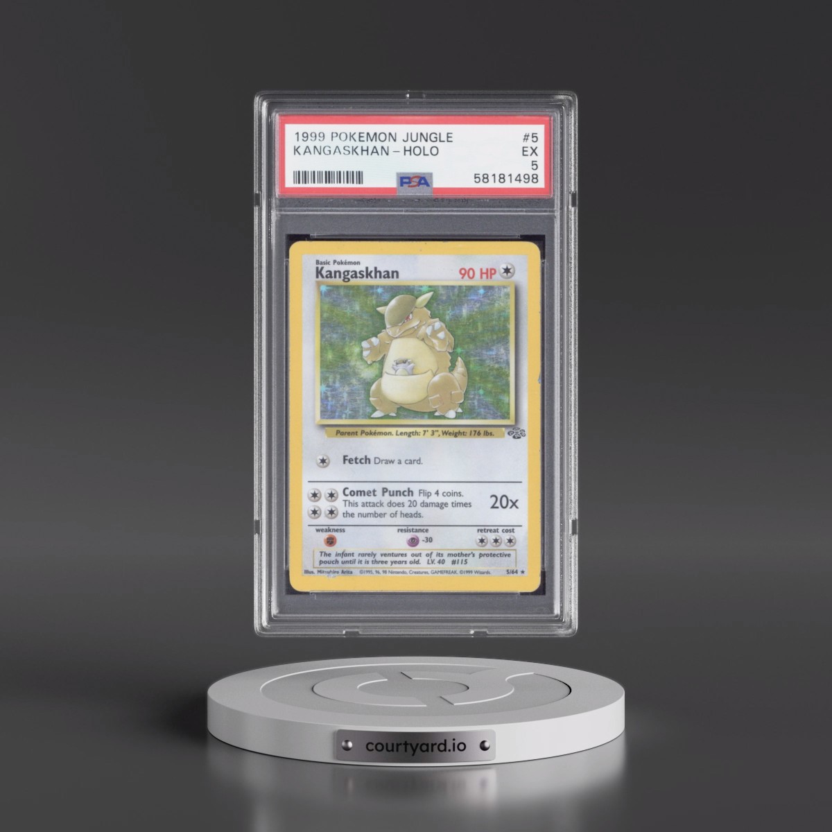 1999 Pokémon Jungle #5 Kangaskhan - Holo (PSA 5 EX)