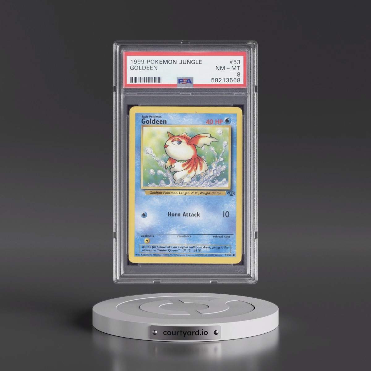 1999 Pokémon Jungle #53 Goldeen (PSA 8 NM-MT)