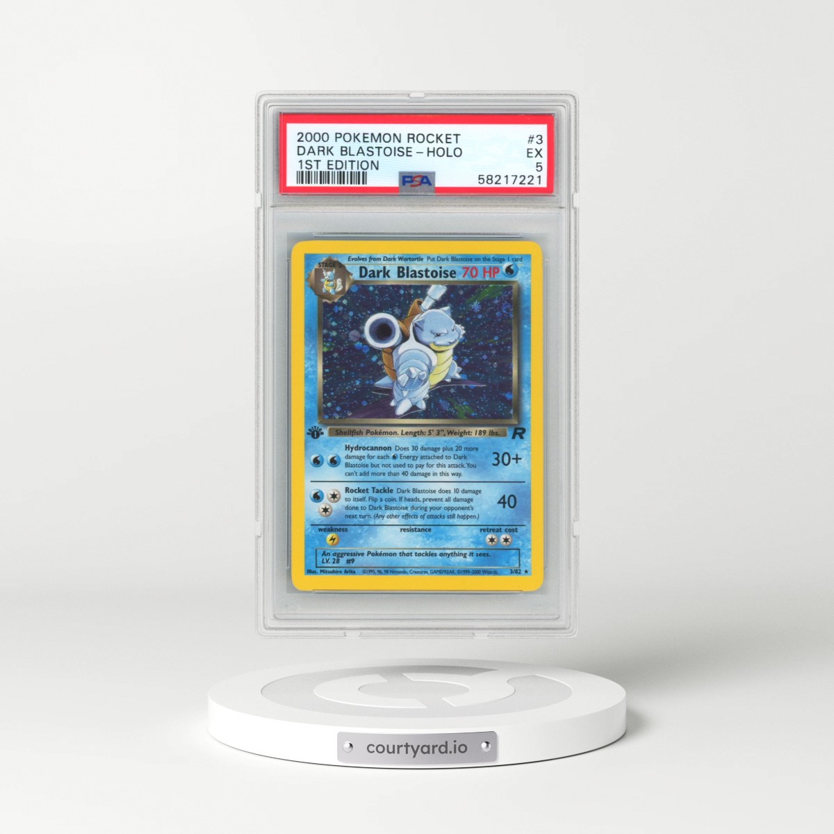 2000 Pokémon Rocket #3 Dark Blastoise - 1st Edition Holo (PSA 5 EX)