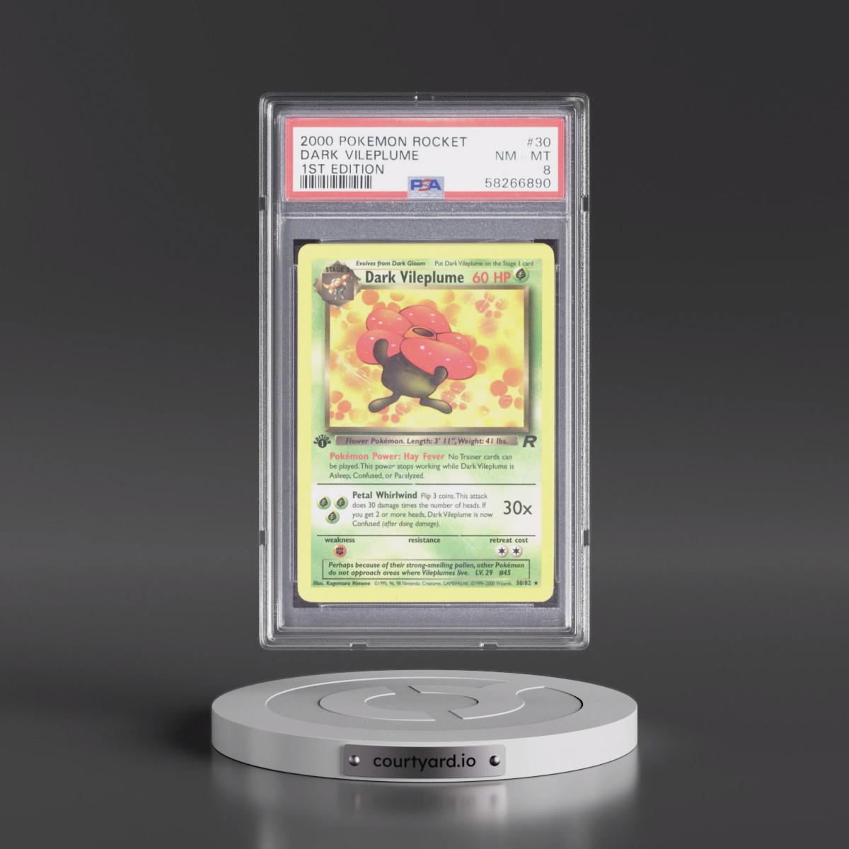 2000 Pokémon Rocket #30 Dark Vileplume - 1st Edition (PSA 8 NM-MT)