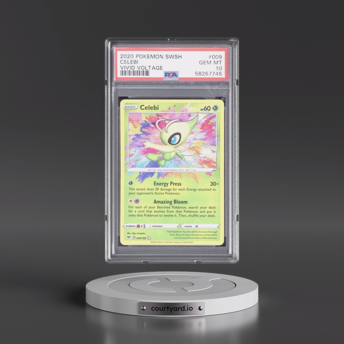 2020 Pokémon Sword & Shield Vivid Voltage #009 Celebi (PSA 10 GEM MINT)