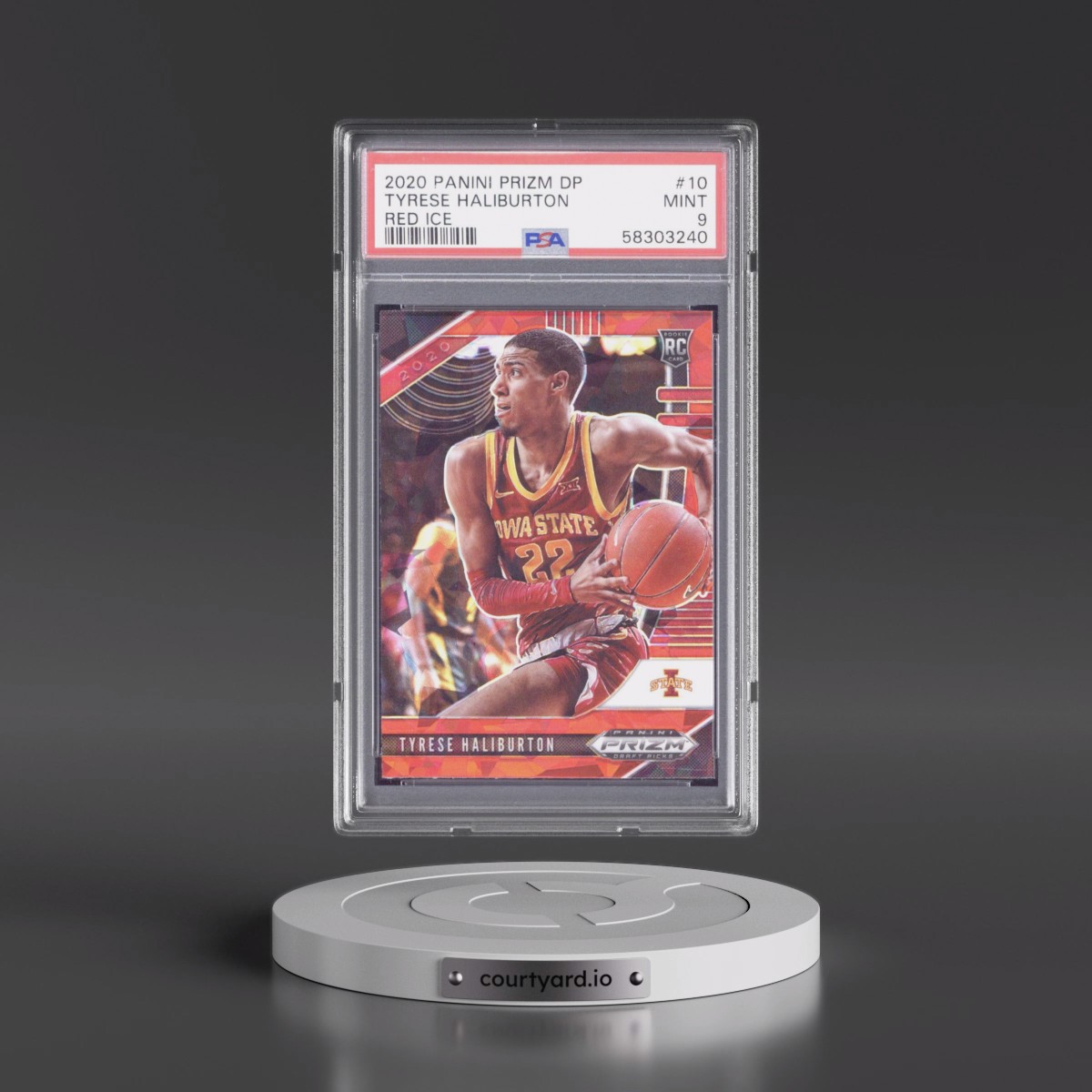 2020 Panini Prizm Draft Picks #10 Tyrese Haliburton - Red Ice (PSA 9 MINT)