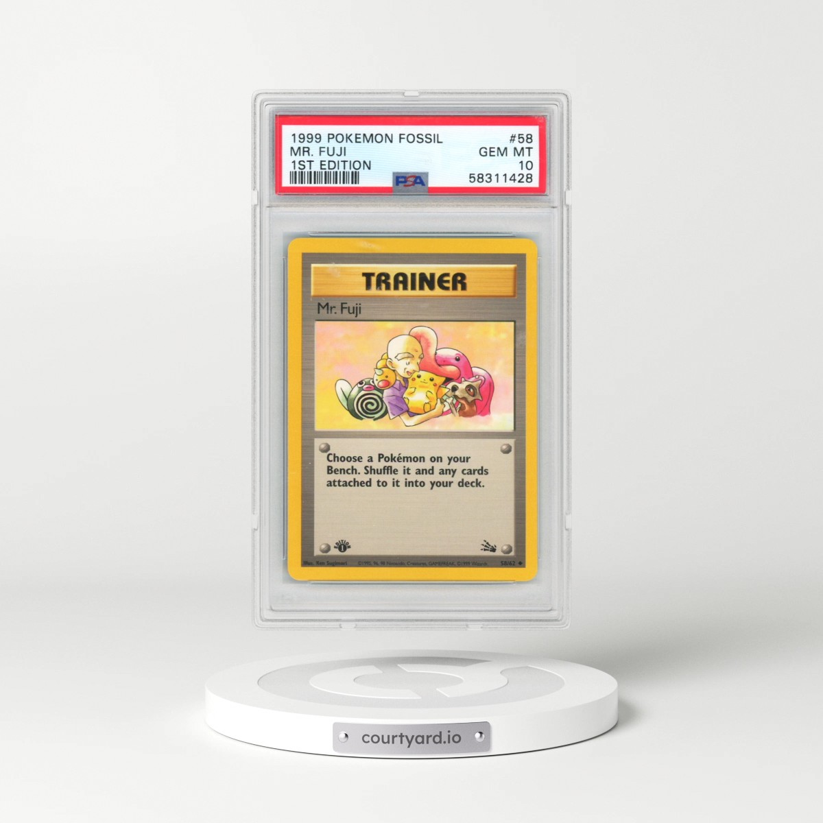 1999 Pokémon Fossil #58 Mr. Fuji - 1st Edition (PSA 10 GEM MINT)