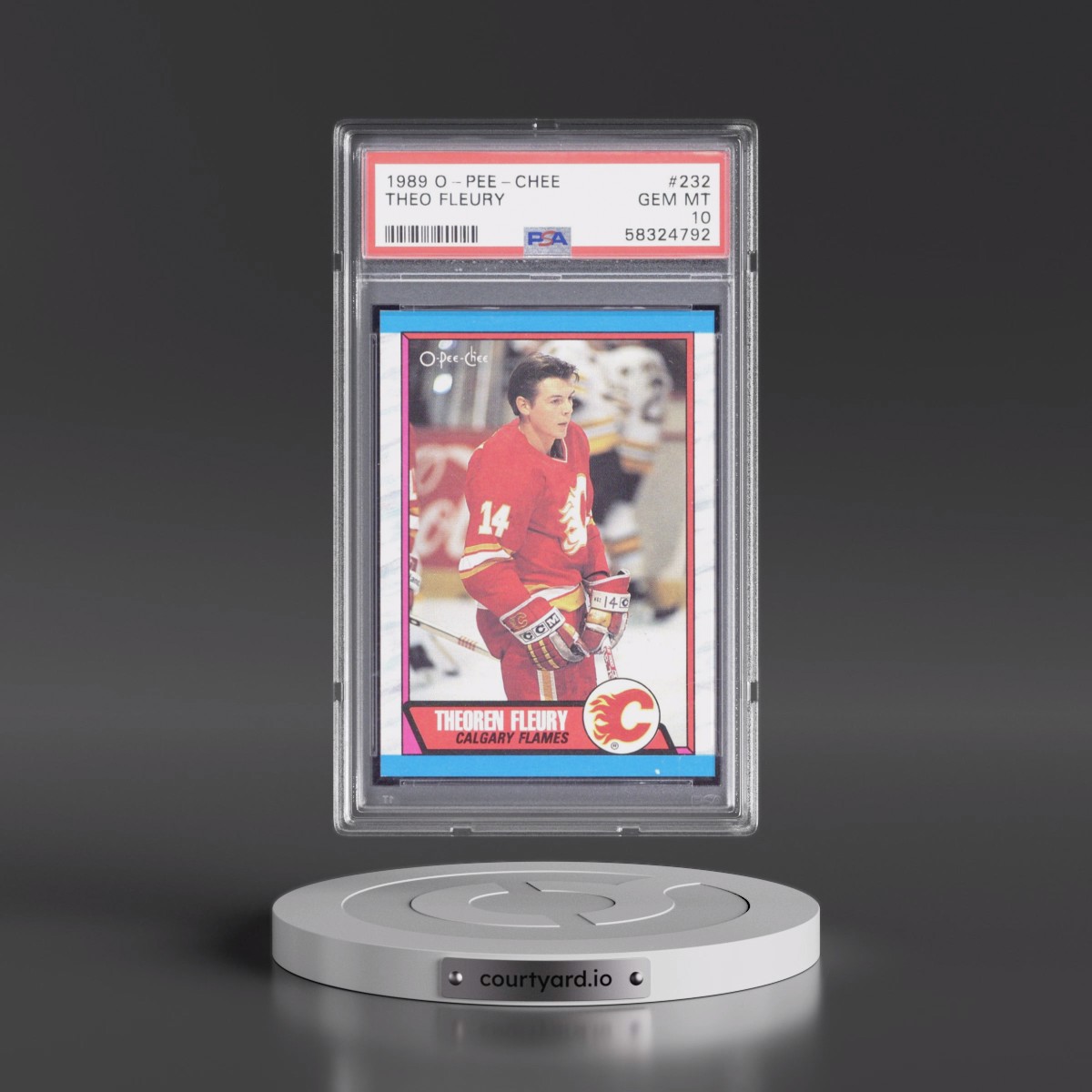 1989 O-Pee-Chee #232 Theo Fleury (PSA 10 GEM MINT)