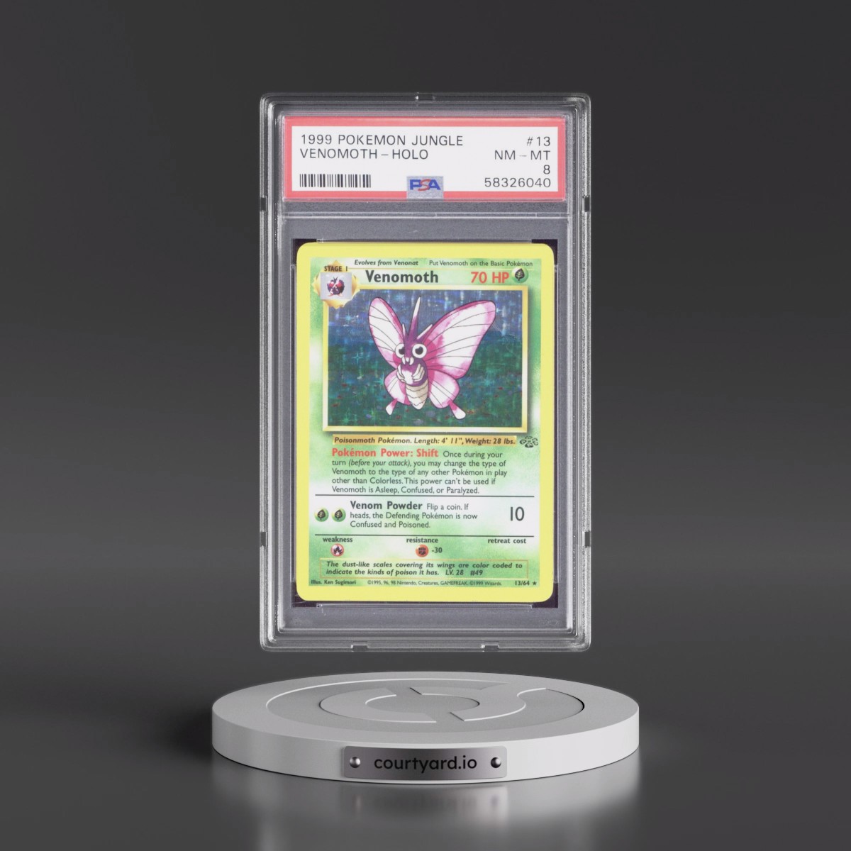 venomoth pokemon card value Stage 1 Venomoth HP 90 Miracle Powder Gust Rarity Green Pokmon Card