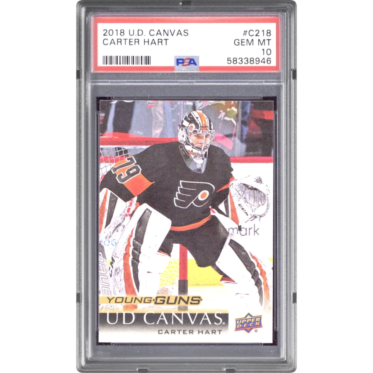 2018 Upper Deck Canvas #C218 Carter Hart (PSA 10 GEM MINT)