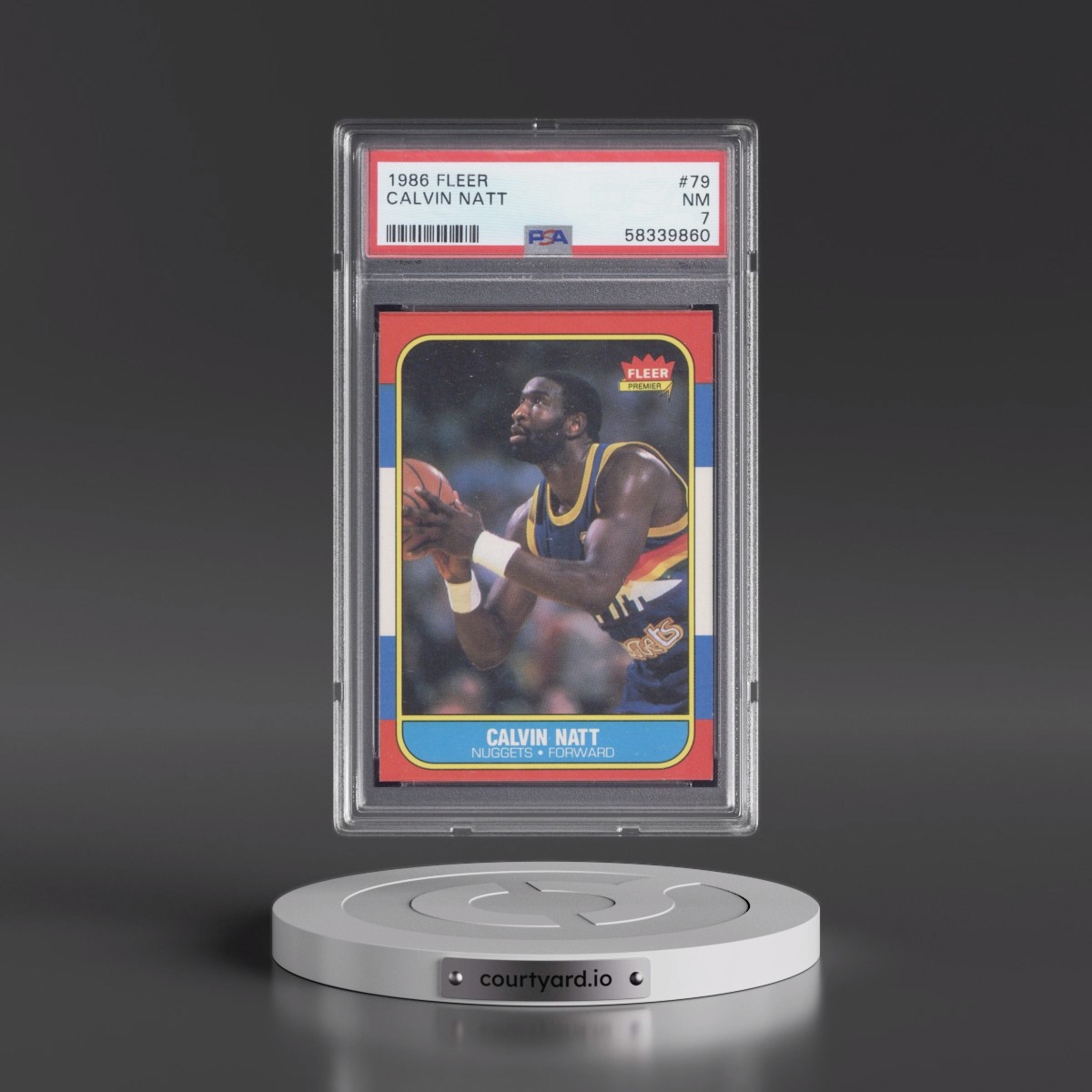 1986 Fleer Calvin Natt #79 PSA 7
