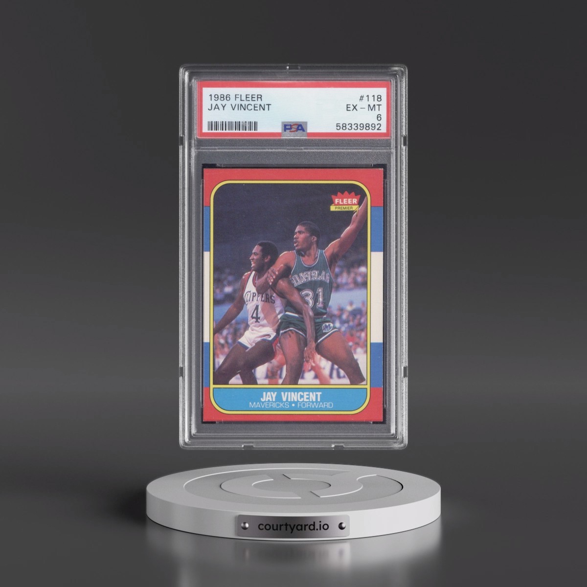 1986 Fleer Jay Vincent #118 PSA 6