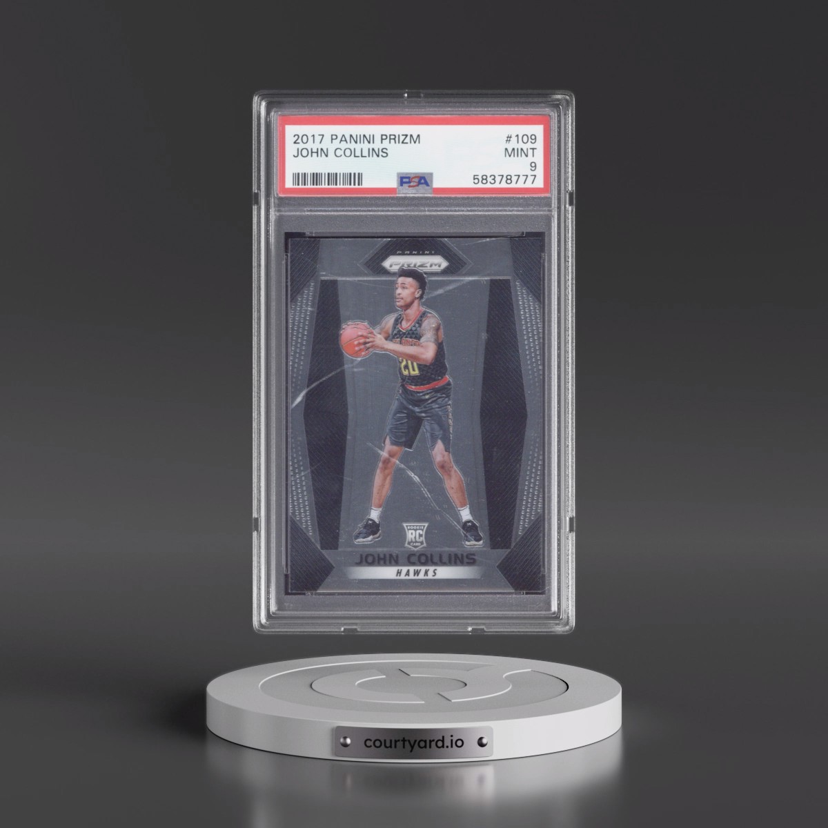 2017 Panini Prizm #109 John Collins (PSA 9 MINT)