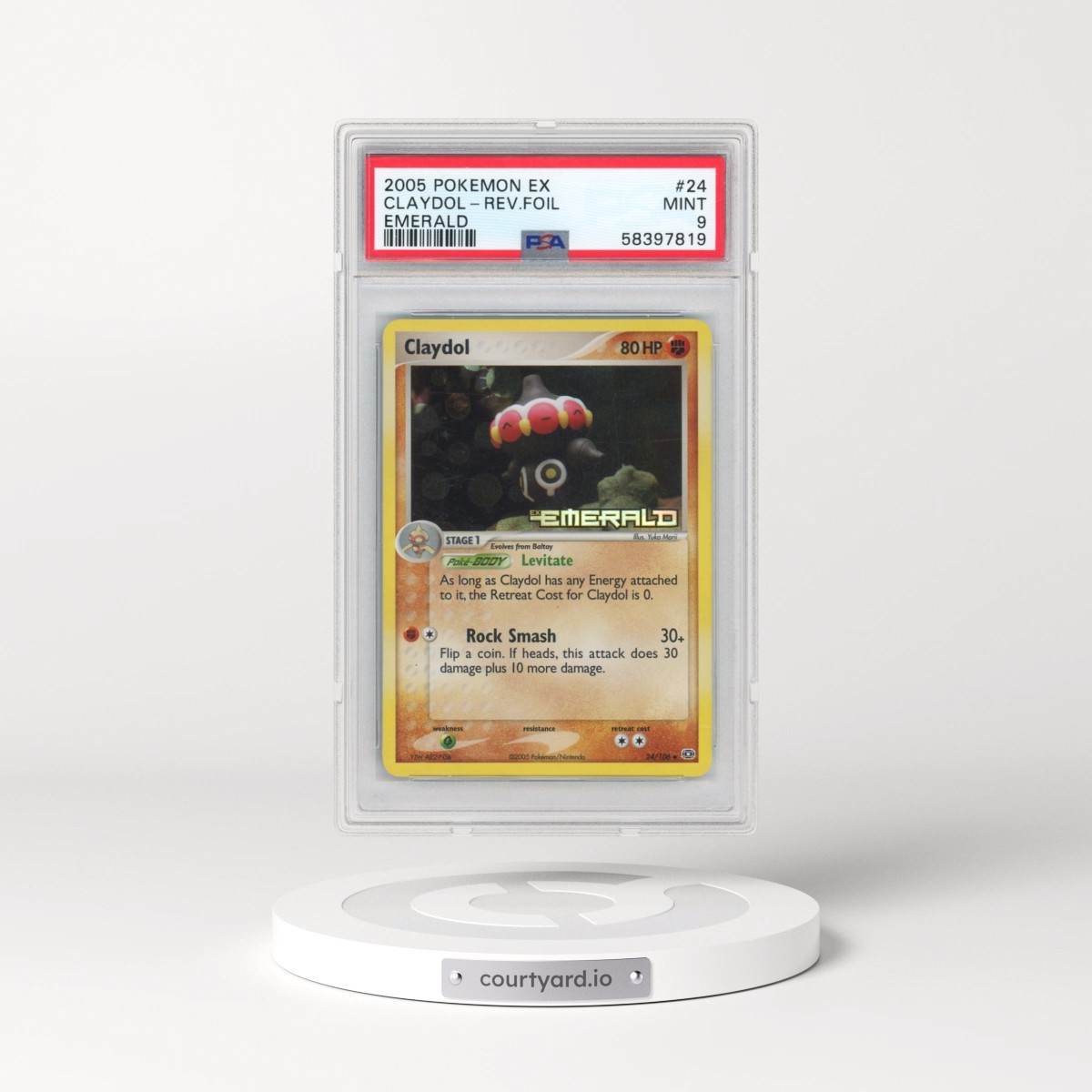 2005 Pokémon EX Emerald #24 Claydol - Reverse Foil (PSA 9 MINT)