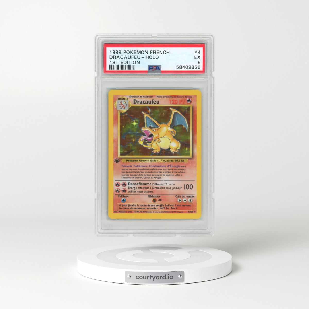 1999 Pokémon #4 Dracaufeu - 1st Edition Holo (PSA 5 EX)