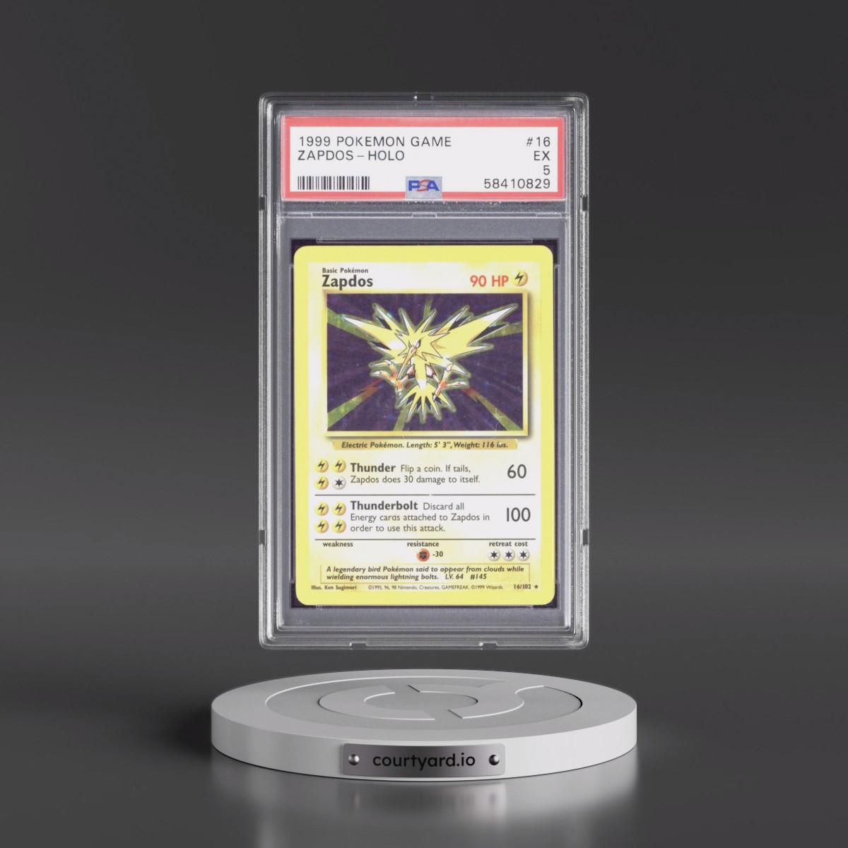 1999 Pokémon Game #16 Zapdos - Holo (PSA 5 EX)