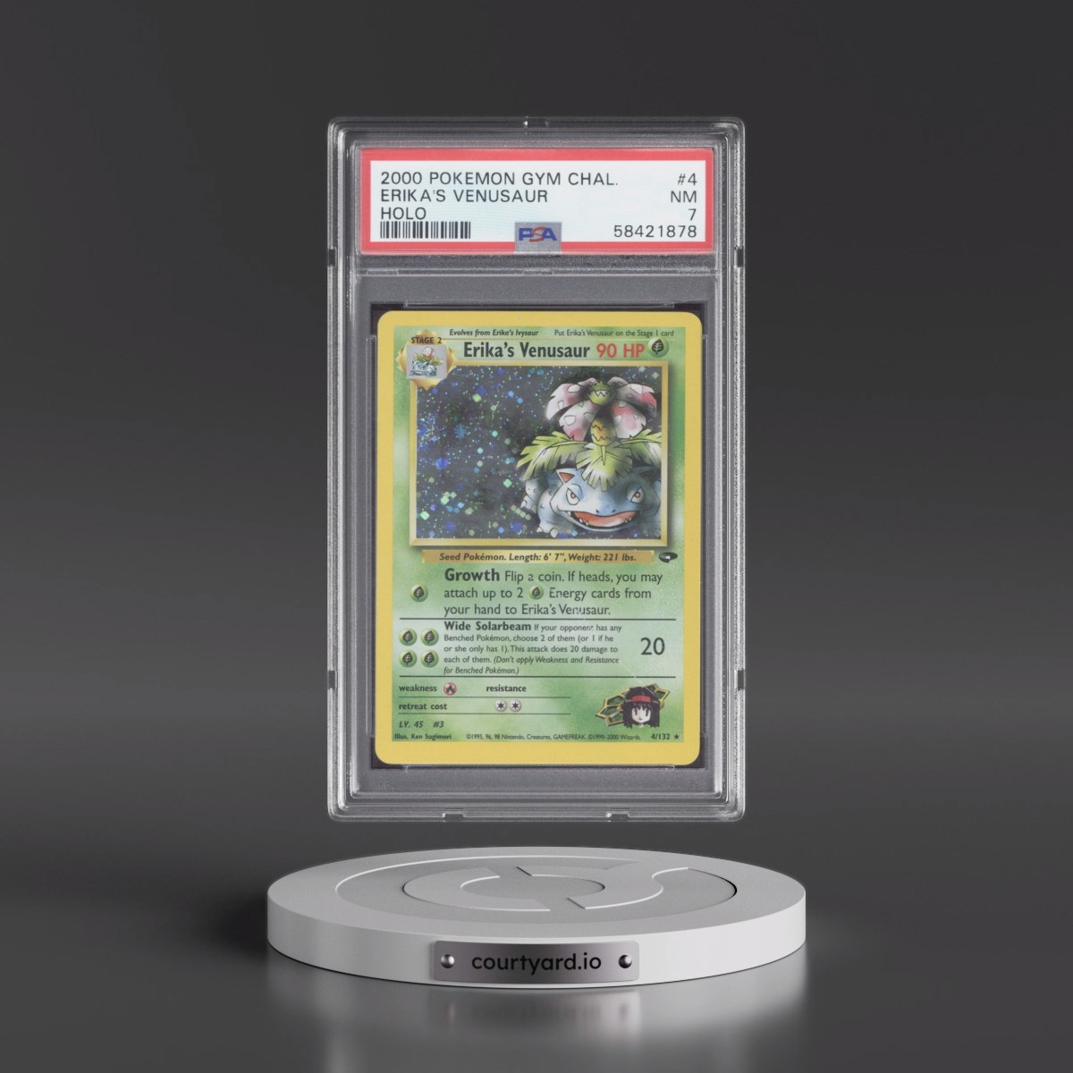2000 Pokémon Gym Challenge #4 Erika's Venusaur - Holo (PSA 7 NM)
