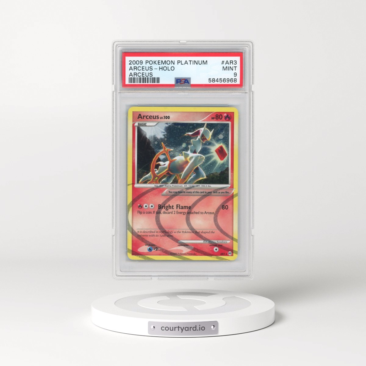 2009 Pokémon Platinum Arceus #AR3 Arceus - Holo (PSA 9 MINT)