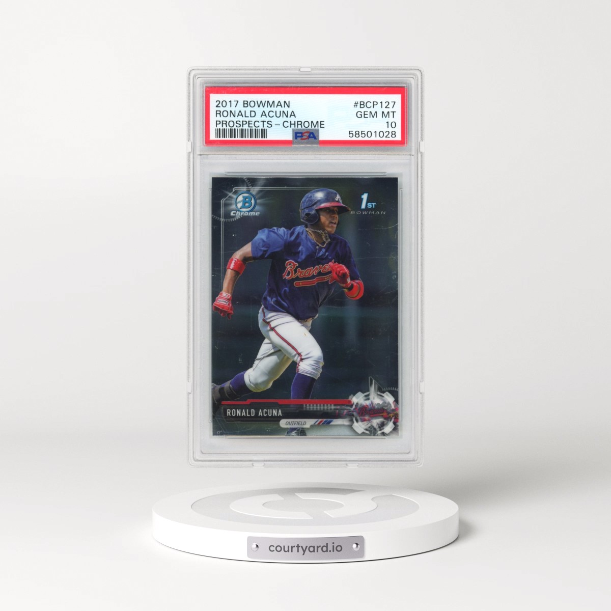 2017 Bowman Prospects #BCP127 Ronald Acuna - Chrome (PSA 10 GEM MINT)