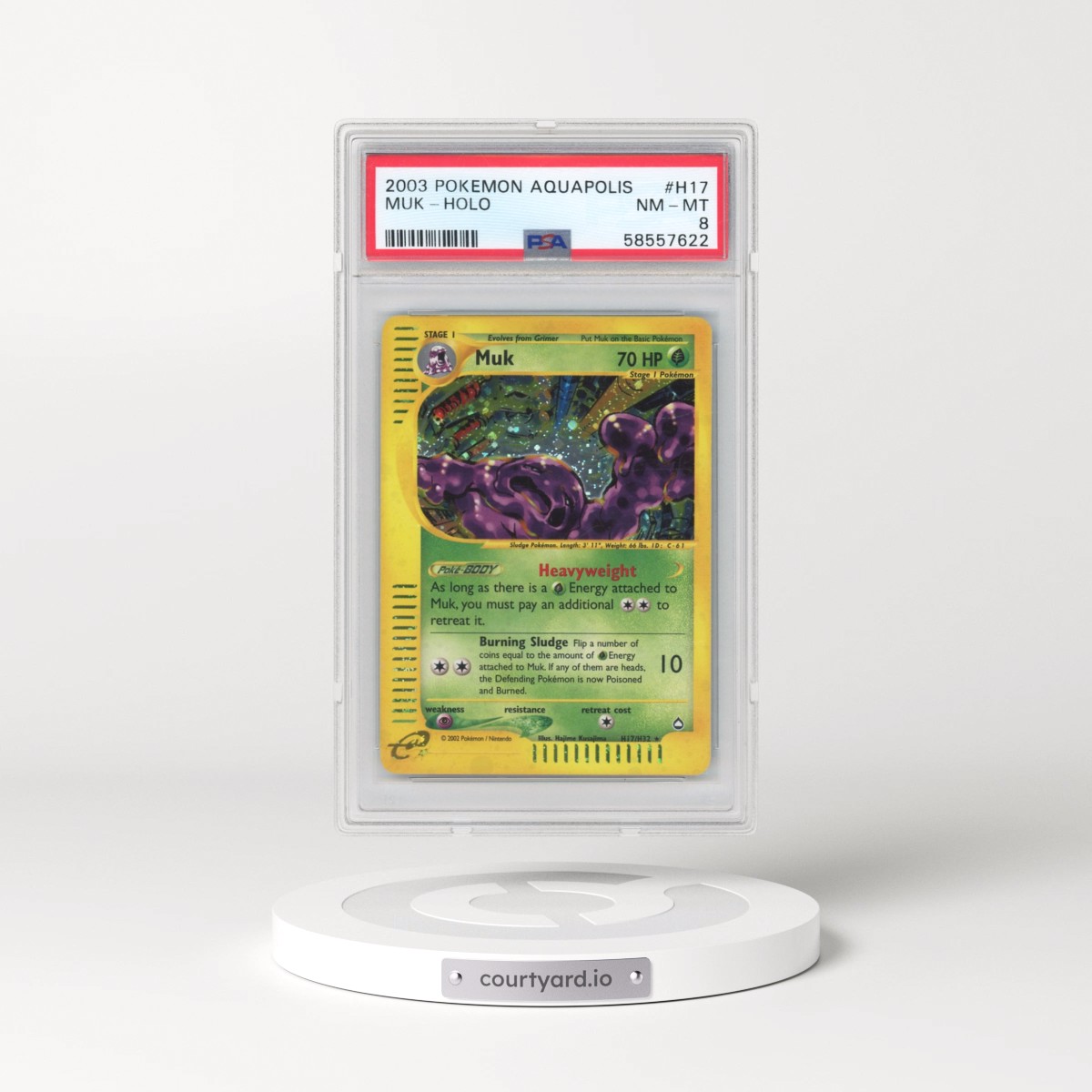 2003 Pokémon Aquapolis #H17 Muk - Holo (PSA 8 NM-MT)