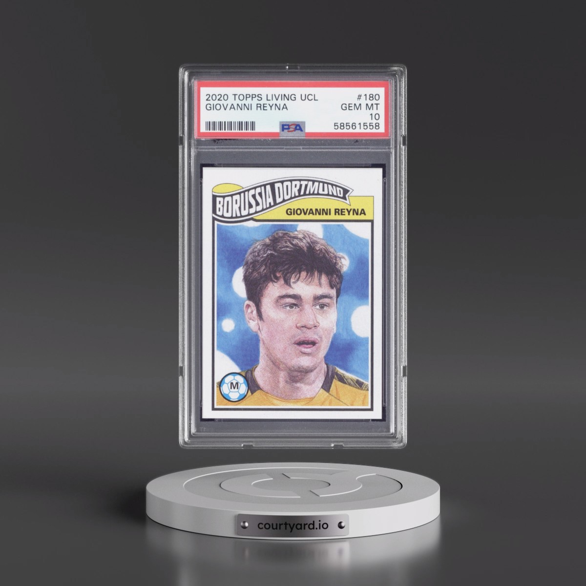 2020 Topps Living UEFA Champions League #180 Giovanni Reyna (PSA 10 GEM MINT)