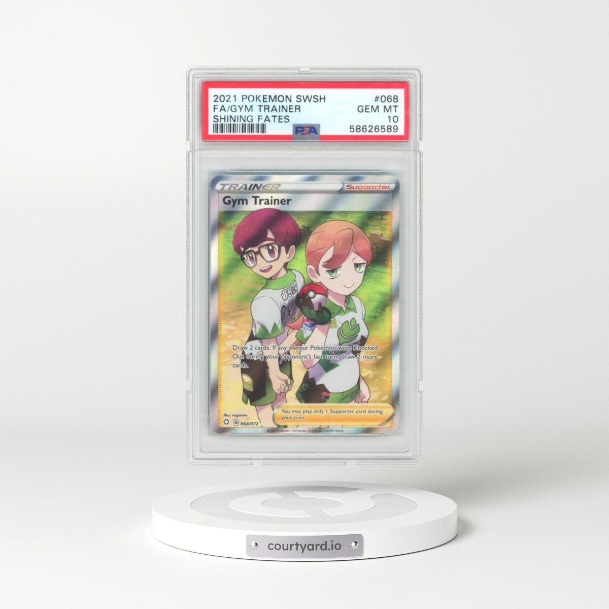 2021 Shining Fates #068 Gym Trainer (PSA 10 GEM MINT)