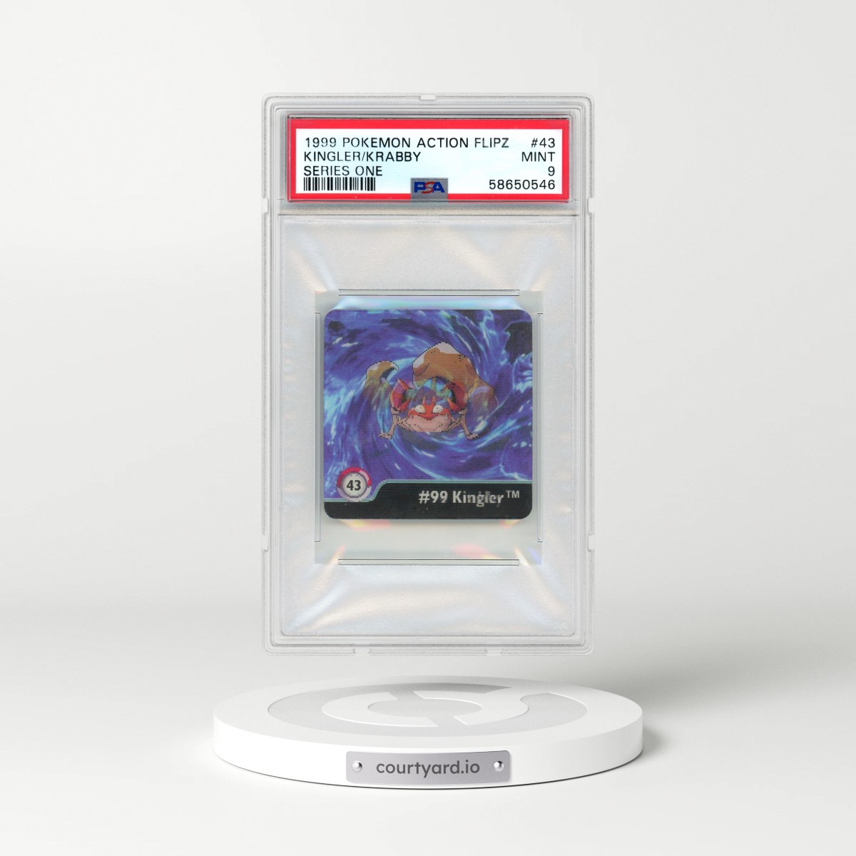 1999 Pokémon Action Flipz Series One #43 Kingler/Krabby (PSA 9 MINT)