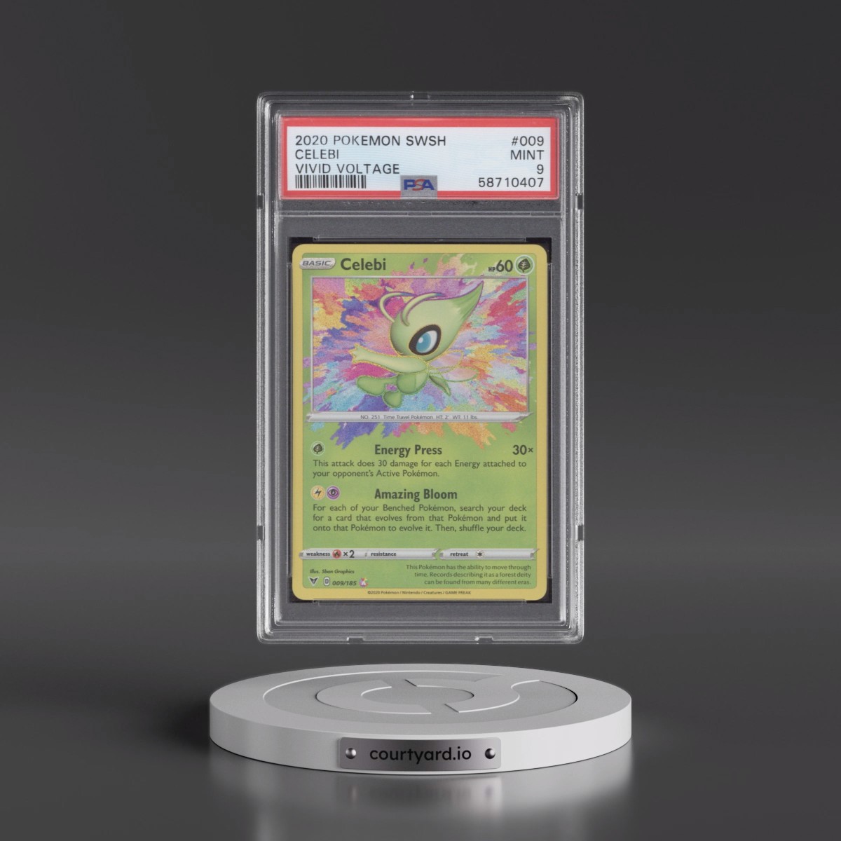 2020 Pokémon Sword & Shield Vivid Voltage #009 Celebi (PSA 9 MINT)