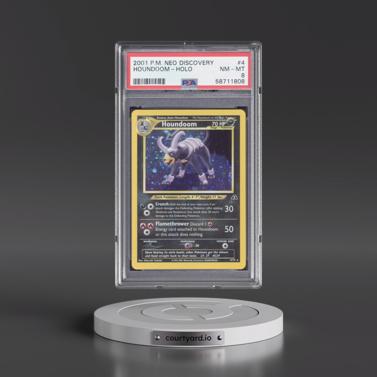 2001 Pokémon Neo Discovery #4 Houndoom - Holo (PSA 8 NM-MT)