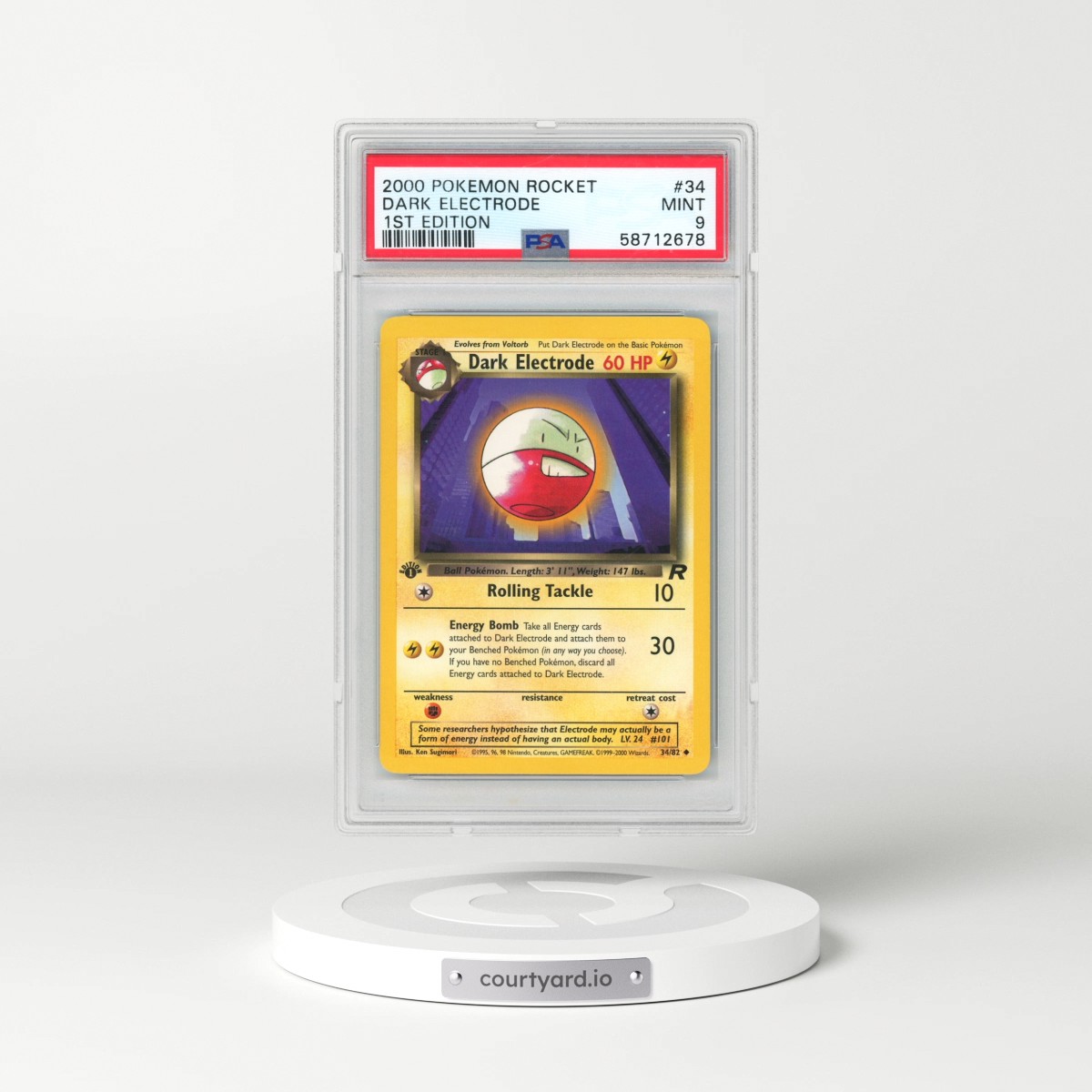 2000 Pokémon Rocket #34 Dark Electrode - 1st Edition (PSA 9 MINT)