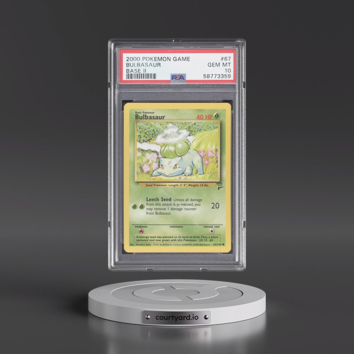 2000 Pokémon Game Base II #67 Bulbasaur (PSA 10 GEM MINT)