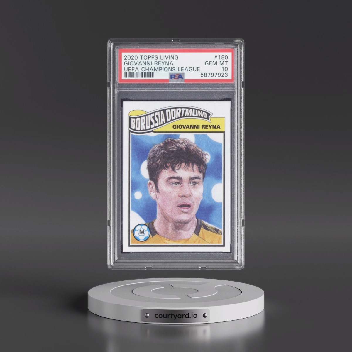 2020 Topps Living UEFA Champions League #180 Giovanni Reyna (PSA 10 GEM MINT)