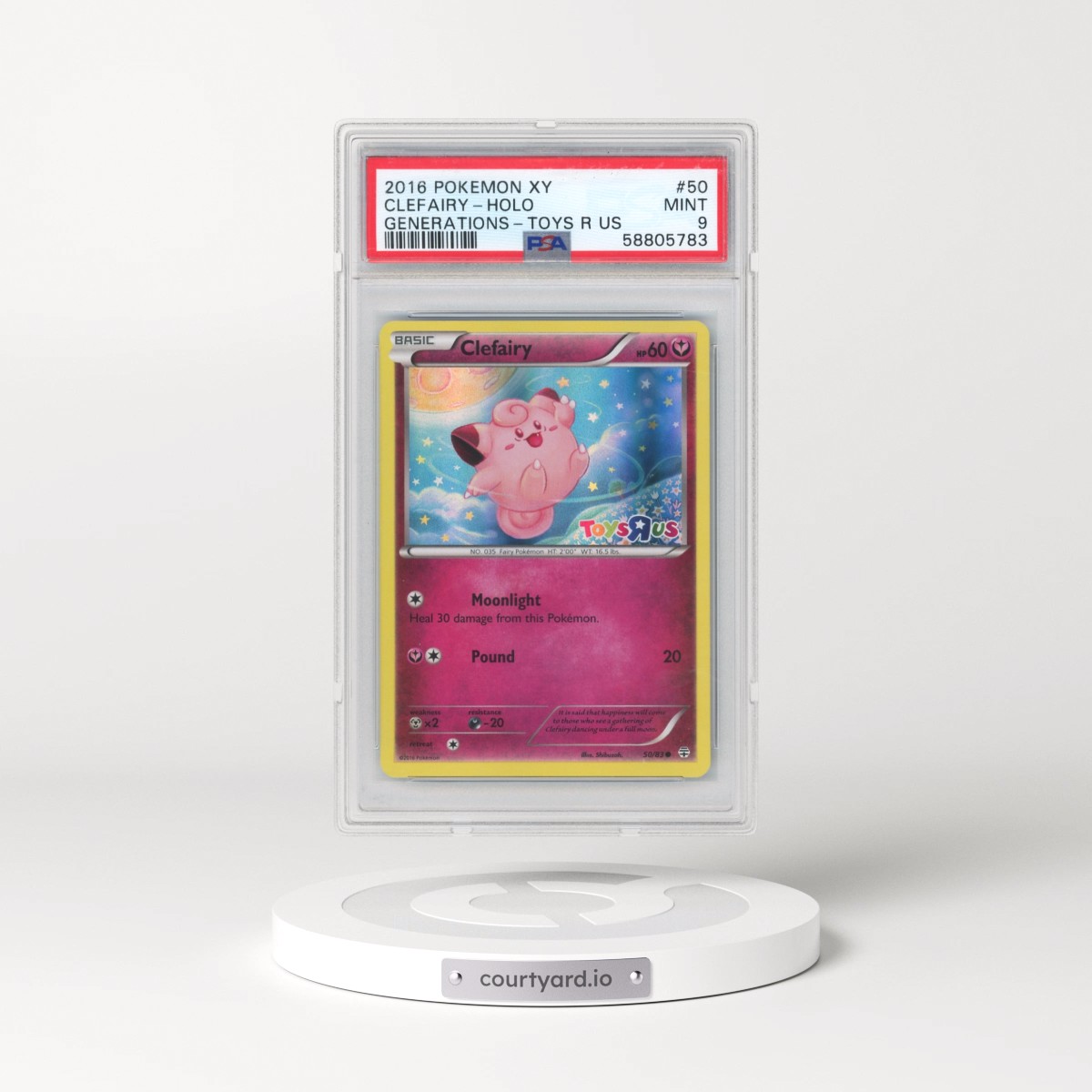 2016 Pokémon XY Generations #50 Clefairy - Holo Toys R US (PSA 9 MINT)