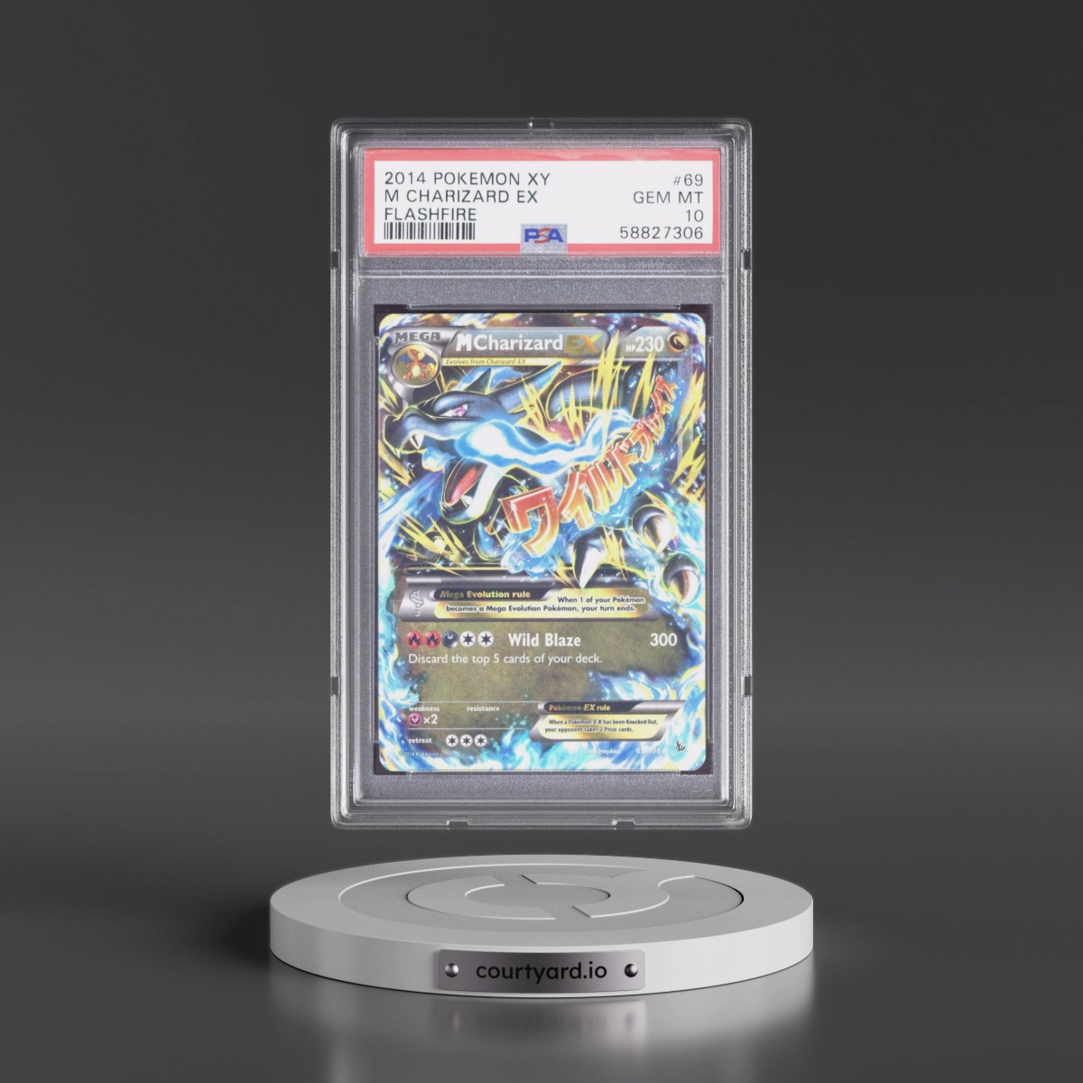 2014 Pokémon XY Flashfire #69 M Charizard EX - Holo (PSA 10 GEM MINT)