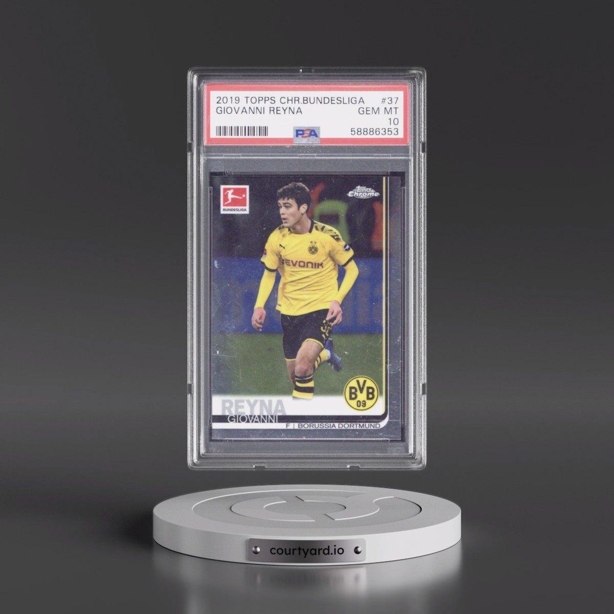 2019 Topps Chrome Bundesliga #37 Giovanni Reyna (PSA 10 GEM MINT)