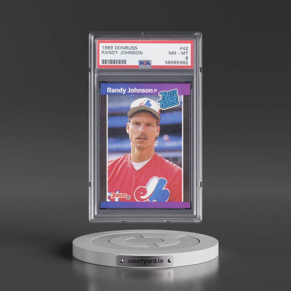 1989 Donruss Randy Johnson #42 PSA 8