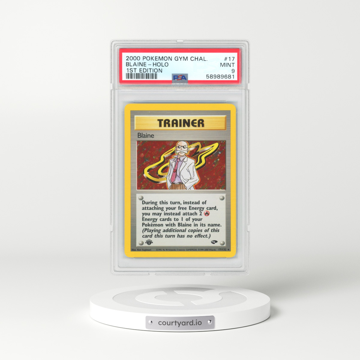 2000 Gym Challenge #17 Blaine - 1st Edition Holo (PSA 9 MINT)