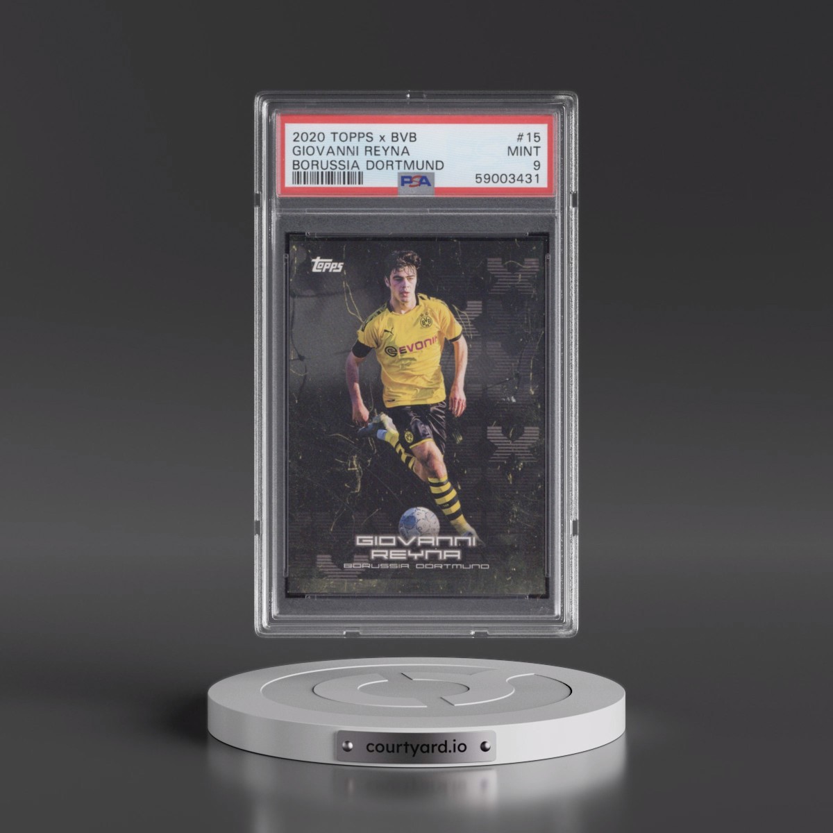 2020 Topps X Bvb Borussia Dortmund #15 Giovanni Reyna (PSA 9 MINT)