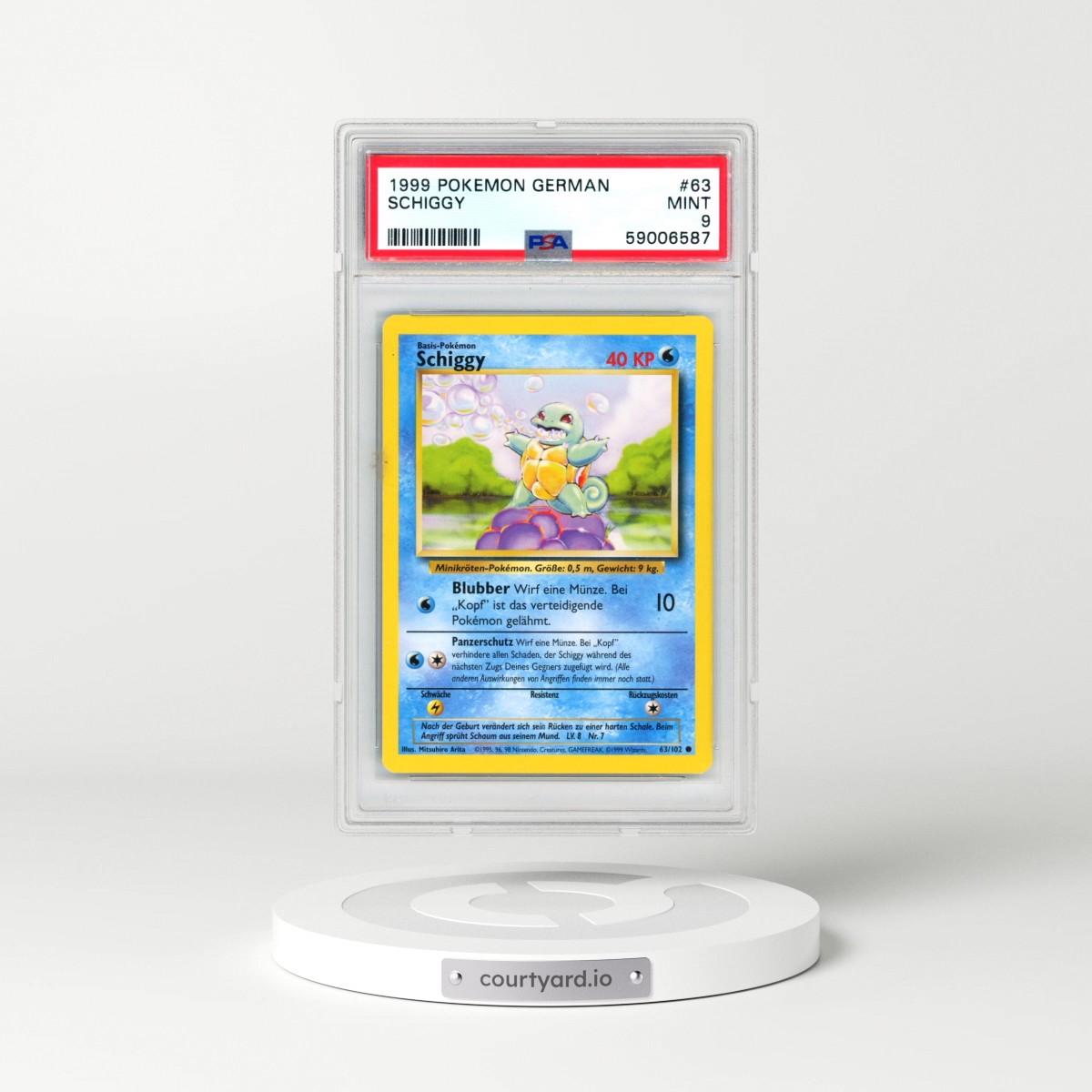 1999 Pokémon #63 Schiggy (PSA 9 MINT)