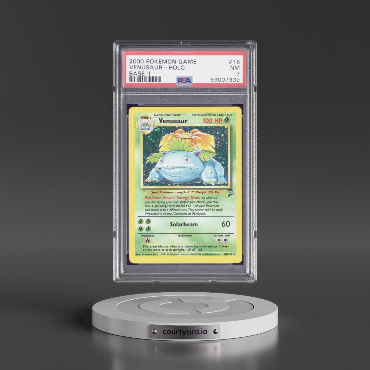 2000 Pokémon Game Base II #18 Venusaur - Holo (PSA 7 NM)