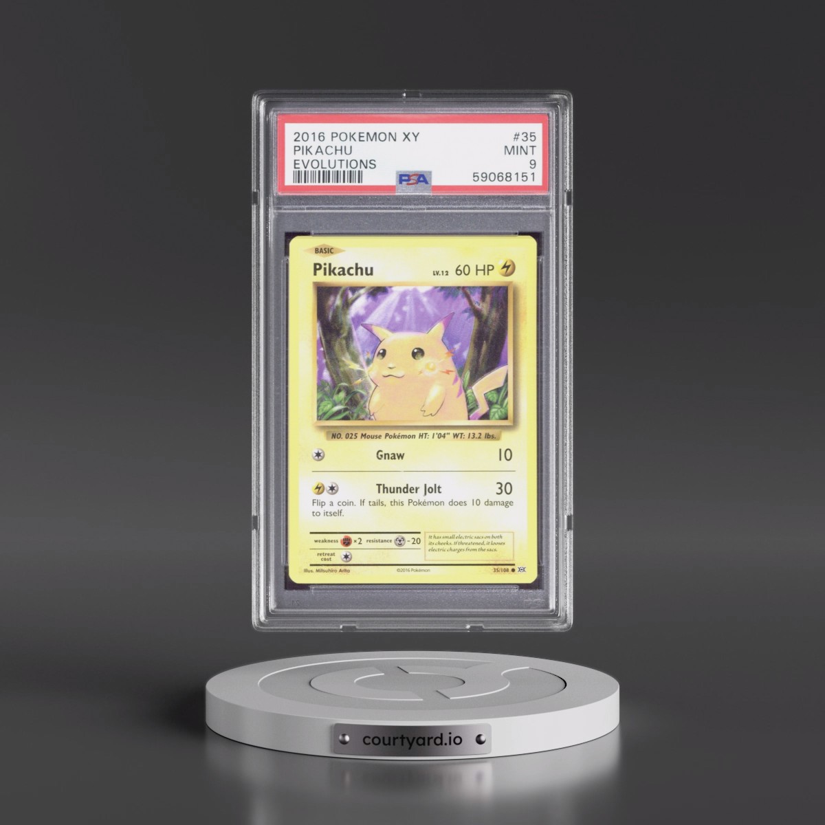 2016 Pokémon XY Evolutions #35 Pikachu (PSA 9 MINT)