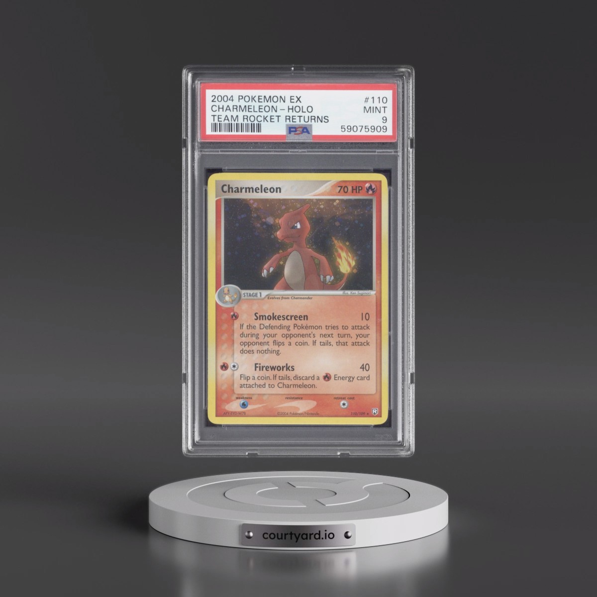 2004 Pokémon EX Team Rocket Returns #110 Charmeleon - Holo (PSA 9 MINT)