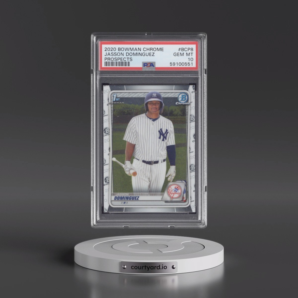 2020 Bowman Chrome Prospects #BCP8 Jasson Dominguez (PSA 10 GEM MINT)