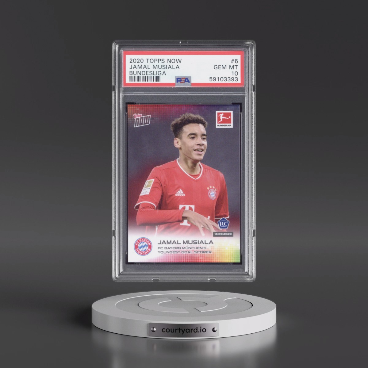 2020 Topps Now Bundesliga #6 Jamal Musiala (PSA 10 GEM MINT)