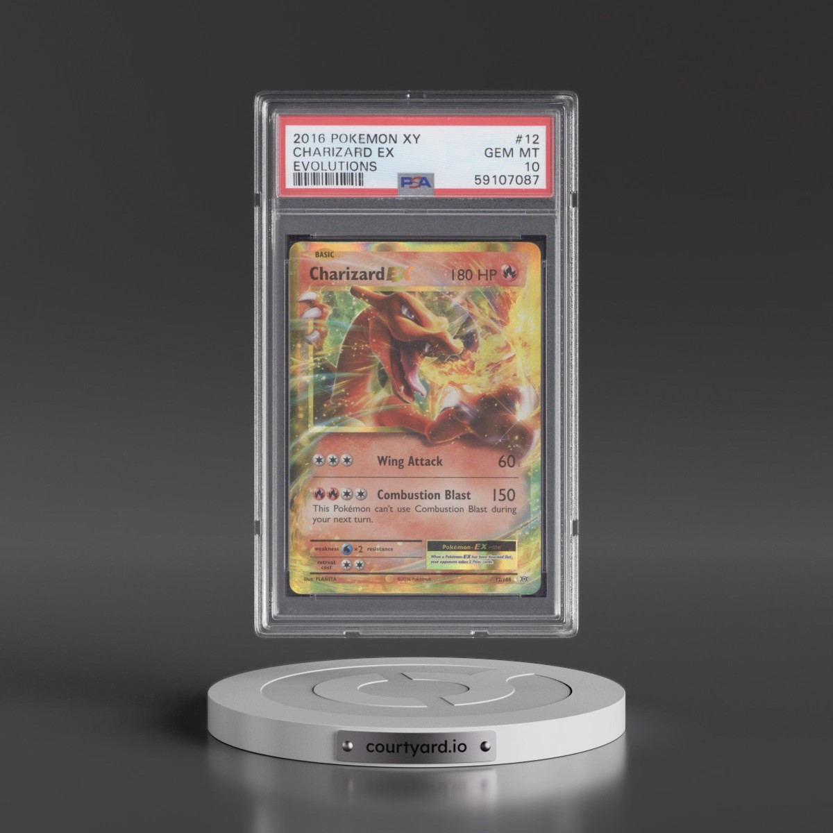 2016 Pokémon XY Evolutions #12 Charizard EX - Holo (PSA 10 GEM MINT)