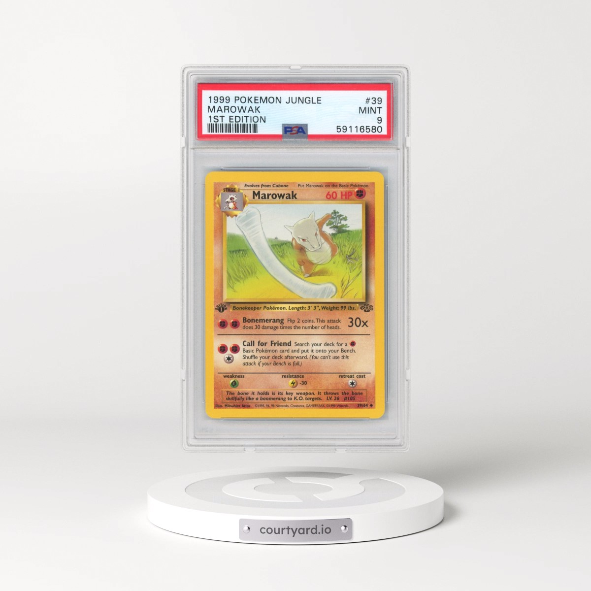 1999 Pokémon Jungle #39 Marowak - 1st Edition (PSA 9 MINT)