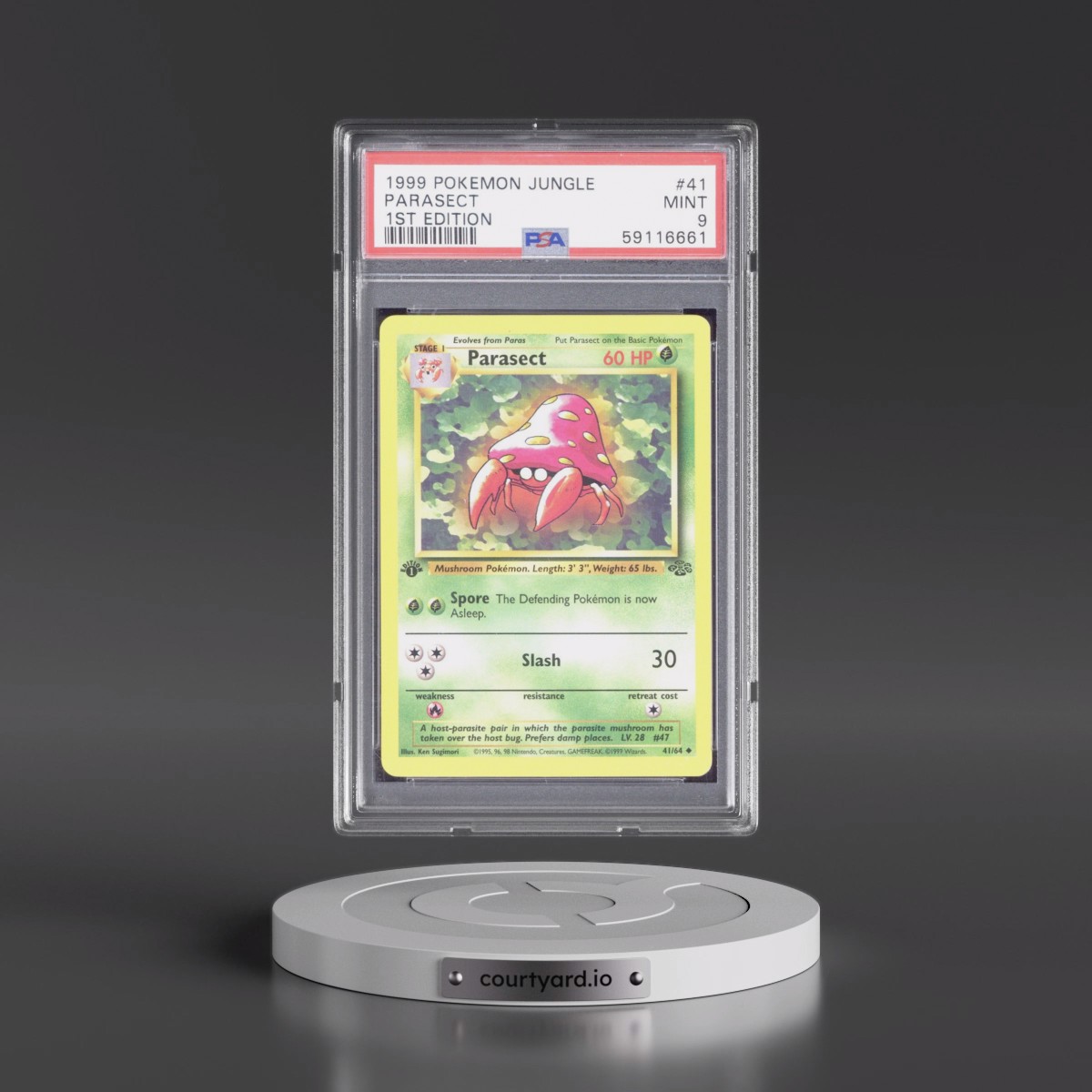 1999 Pokémon Jungle #41 Parasect - 1st Edition (PSA 9 MINT)