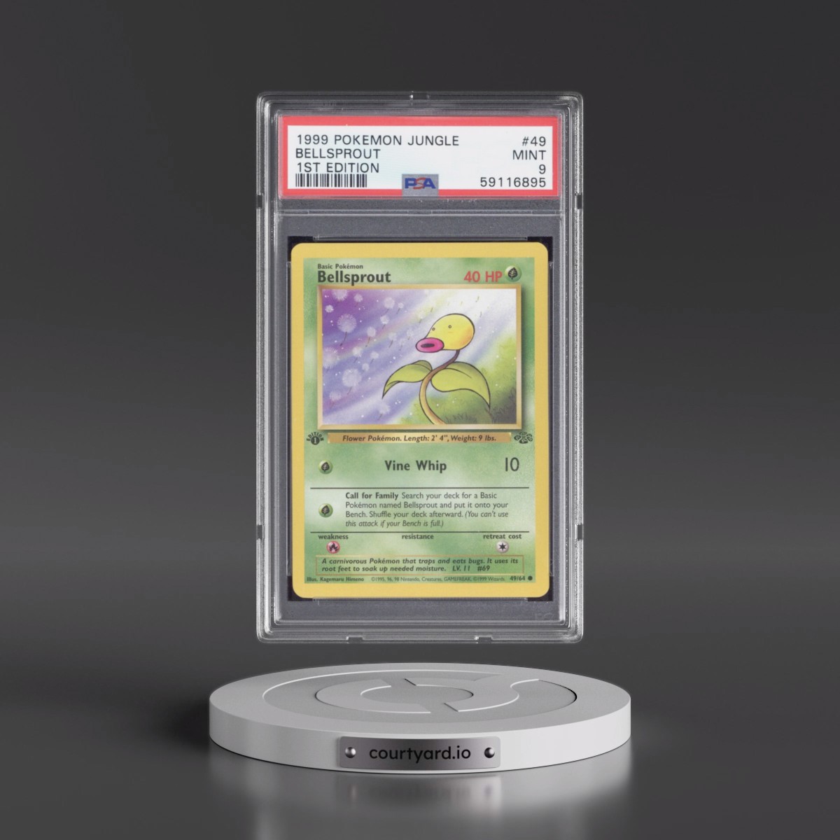 1999 Pokémon Jungle #49 Bellsprout - 1st Edition (PSA 9 MINT)