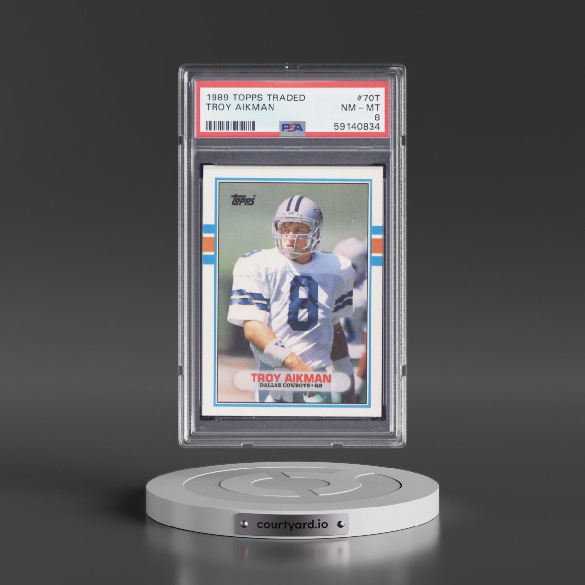 1989 Topps Traded #70T Troy Aikman (PSA 8 NM-MT)