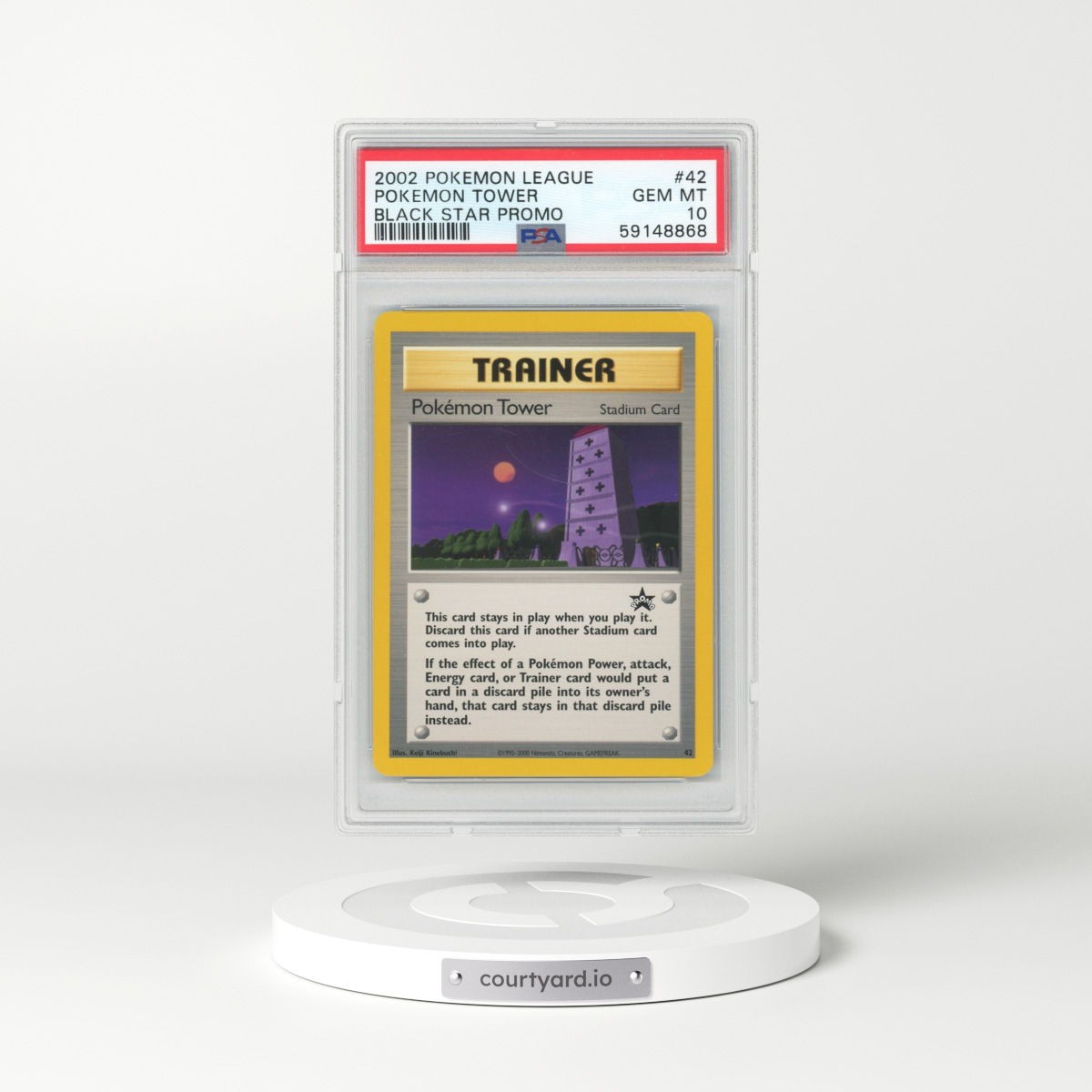 2002 Pokémon League Promo Black Star #42 Pokemon Tower (PSA 10 GEM MINT)