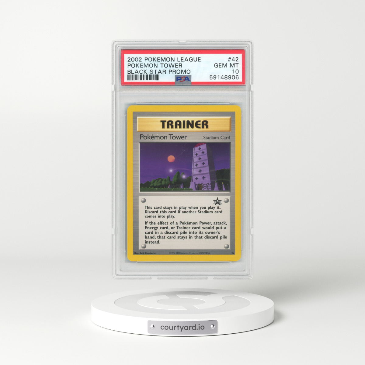2002 Pokémon League Promo Black Star #42 Pokemon Tower (PSA 10 GEM MINT)