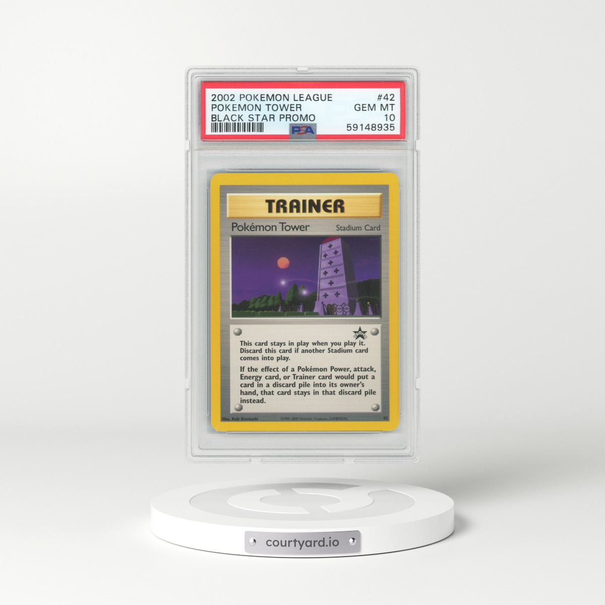 2002 Pokémon League Promo Black Star #42 Pokemon Tower (PSA 10 GEM MINT)