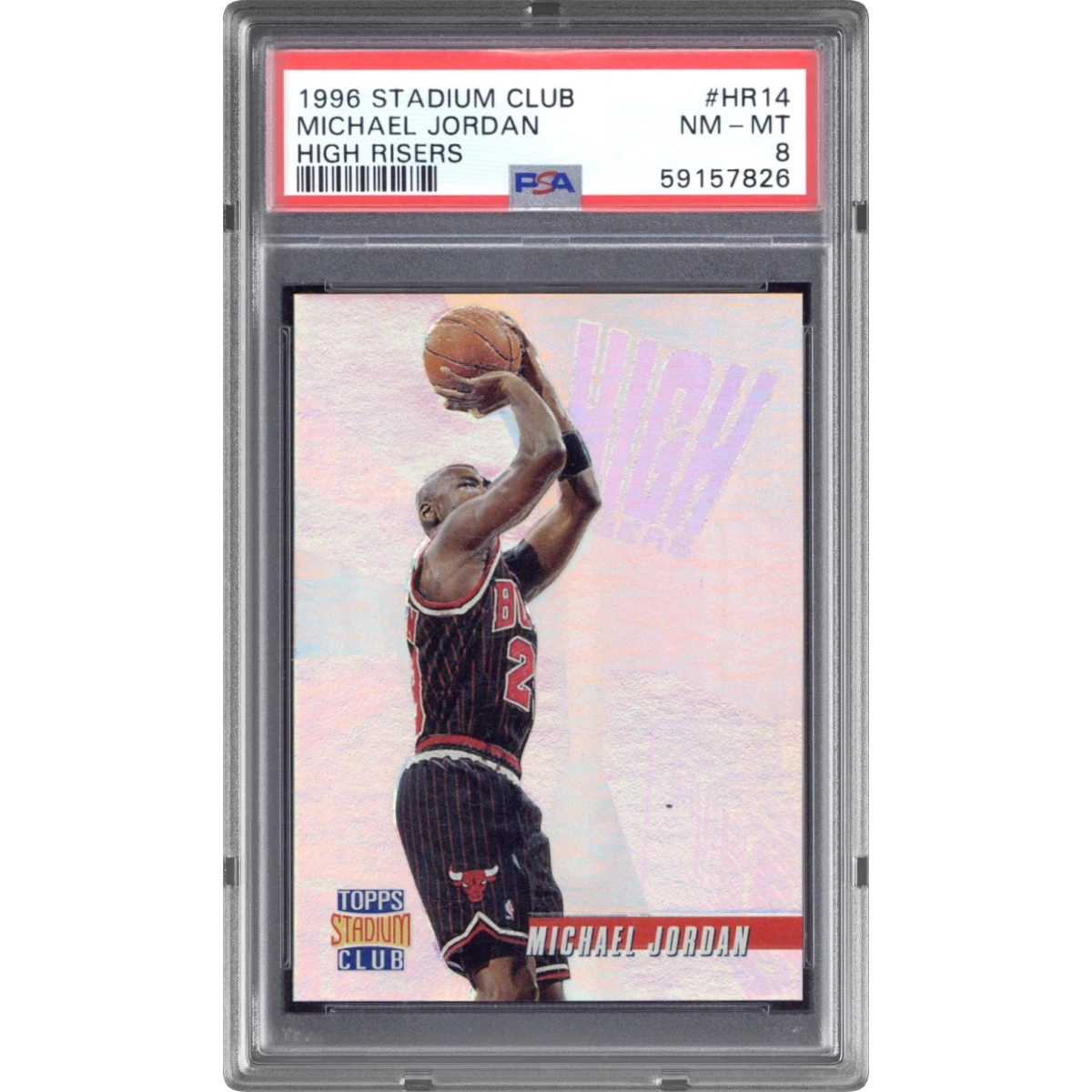 1996 Stadium Club High Risers #HR14 Michael Jordan (PSA 8 NM-MT)