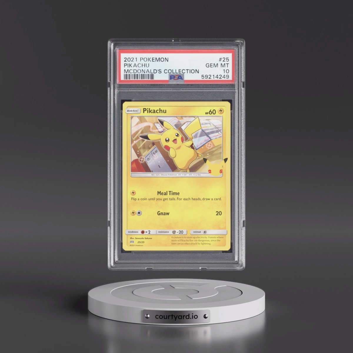 2021 Pokémon Mcdonald's Collection #25 Pikachu (PSA 10 GEM MINT)